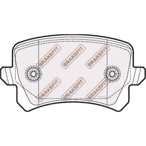 Brake Pads, BrakeFit (APEC Blue) Rear Brake Pads (Full set for Rear Axle)   PD3244, BrakeFit