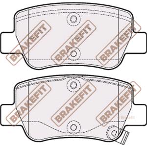Brake Pads, BrakeFit (APEC Blue) Rear Brake Pads (Full set for Rear Axle)   PD3263, BrakeFit