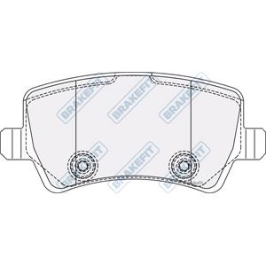 Brake Pads, BrakeFit (APEC Blue) Rear Brake Pads (Full set for Rear Axle)   PD3353, BrakeFit