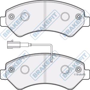 Brake Pads, BrakeFit (APEC Blue) Front Brake Pads (Full set for Front Axle)   PD3355, BrakeFit