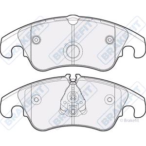 Brake Pads, APEC Braking Front Brake Pads (Full set for Front Axle), APEC