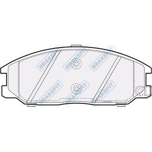 Brake Pads, BrakeFit (APEC Blue) Front Brake Pads (Full set for Front Axle)   PD3534, BrakeFit