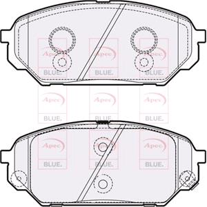 Brake Pads, APEC Front Brake Pads (Full set for Front Axle)   PD3872, APEC