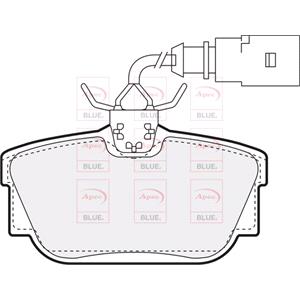 Brake Pads, APEC Rear Brake Pads (Full set for Rear Axle)   PD3895, APEC
