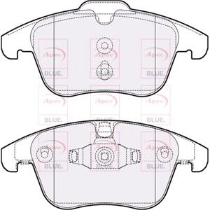 Brake Pads, APEC Front Brake Pads (Full set for Front Axle)   PD4306, APEC