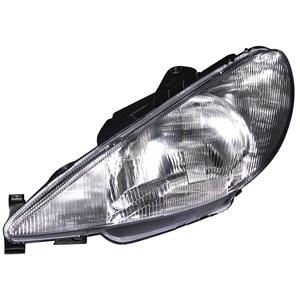 Lights, Left Headlamp (Single Reflector, Original Equipment) for Peugeot 206 SW 1999 2003, 