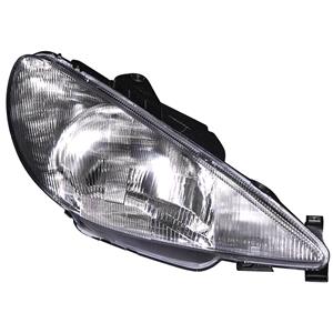 Lights, Right Headlamp (Single Reflector, Original Equipment) for Peugeot 206 SW 1999 2003, 