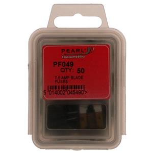 Fuses, Fuses   Standard Blade   7.5A   Pack Of 50, PEARL CONSUMABLES