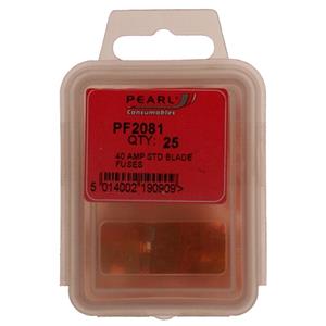 Fuses, Pearl Fuses   Standard Blade   40A   Pack Of 25, PEARL CONSUMABLES