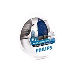 Bulbs   by Bulb Type, Philips 24V 70W H3 PK22s MasterDuty BlueVision Bulb   Twin Pack, PHI