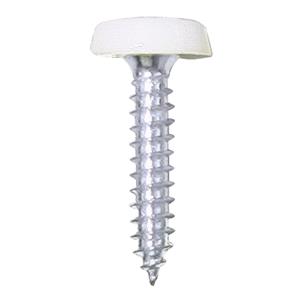 Maintenance, Number Plate Plastic Top Screws   White   Pack Of 50, PEARL CONSUMABLES