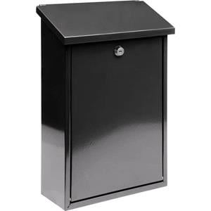 Post Boxes, All Weather Wall Mounted Post Box   Black, 