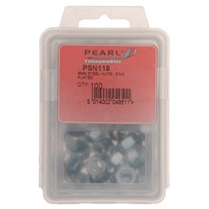 Nuts, Bolts and Washers, Pearl Steel Nuts   M8   Pack Of 100, PEARL CONSUMABLES