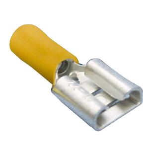 Maintenance, Wiring Connectors   Yellow   Female Slide On 375   Pack of 50, PEARL CONSUMABLES