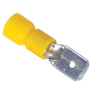 Terminal Connectors, Pearl Wiring Connectors   Yellow   Male 250   6.3mm   Pack of 50, PEARL CONSUMABLES