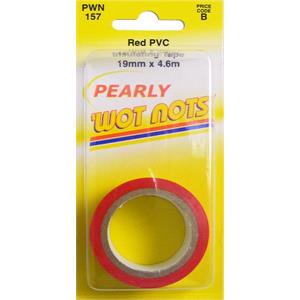 Tapes, Wot-Nots PVC Insulation Tape - Red - 19mm x 4.6m, WOT-NOTS