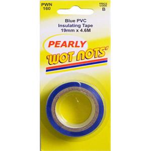 Tapes, Wot Nots PVC Insulation Tape   Blue   19mm x 4.6m, WOT NOTS