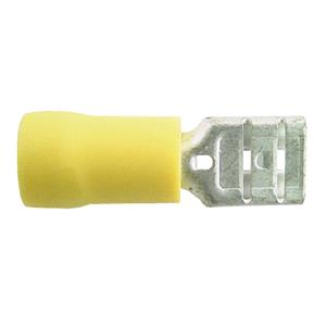Terminal Connectors, Wot Nots Wiring Connectors   Yellow   Female Slide On 250   6.3mm   Pack of 2, WOT NOTS