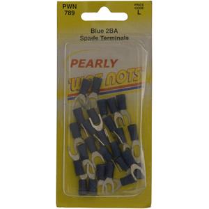 Terminal Connectors, Wot Nots Wiring Connectors   Blue   Fork   5mm   Pack of 25, WOT NOTS