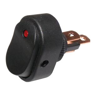 Switches, Wot Nots Switch   On Off Rocker Round Hole   Red, WOT NOTS