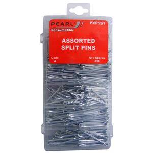 Split Pins, Pearl Split Cotter Pins   Assorted   Pack Of 850, PEARL CONSUMABLES
