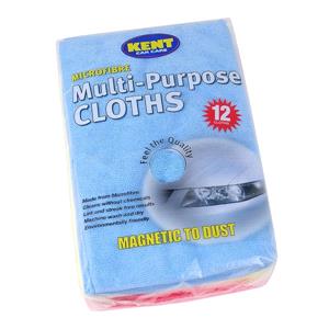 Cloths, Sponges and Wadding, Kent Microfibre Multi Purpose Cloths   Pack of 12, KENT