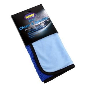 Cloths, Sponges and Wadding, Kent 2 In 1 Clean & Sparkle Microfibre Glass Cloth, KENT
