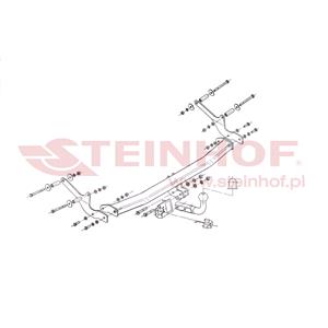 Tow Bars And Hitches, Steinhof Towbar (fixed with 2 bolts) for Renault CLIO III Box, 2005 2012, Steinhof