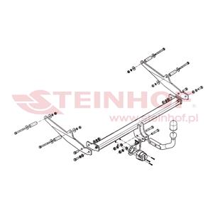 Tow Bars And Hitches, Steinhof Towbar (fixed with 2 bolts) for Renault CLIO Grandtour,  2008 to 2013, Steinhof