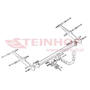 Tow Bars And Hitches, Steinhof Towbar (fixed with 2 bolts) for Renault CLIO Grandtour IV, 2013 Onwards, Steinhof