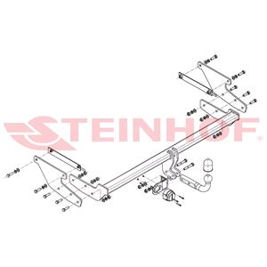Tow Bars And Hitches, Steinhof Towbar (fixed with 2 bolts) for Renault ESPACE V, 2015 Onwards, Steinhof