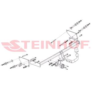Tow Bars And Hitches, Steinhof Towbar (fixed with 2 bolts) for Renault Grand Modus, 2008 2011, Steinhof