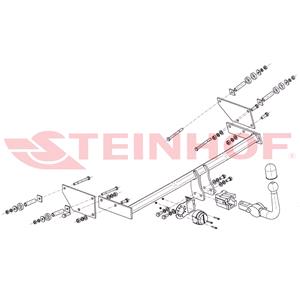 Tow Bars And Hitches, Steinhof Automatic Detachable Towbar (horizontal system) for Renault Grand Modus, 2008 2011, Steinhof