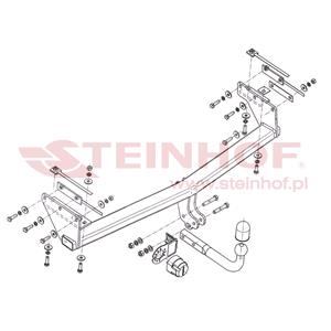 Tow Bars And Hitches, Steinhof Towbar (fixed with 2 bolts) for Renault KOLEOS, 2008 2015, Steinhof