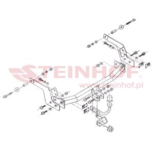 Tow Bars And Hitches, Steinhof Towbar (fixed with 2 bolts) for Renault LAGUNA II, 2001 2007, Steinhof