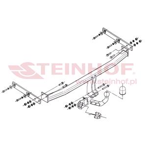 Tow Bars And Hitches, Steinhof Towbar (fixed with 2 bolts) for Renault GRAND SCÉNIC, 2009 2016, Steinhof