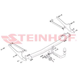 Tow Bars And Hitches, Steinhof Towbar (fixed with 2 bolts) for Renault TALISMAN Grandtour, 2016 Onwards, Steinhof