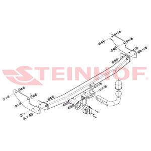 Tow Bars And Hitches, Steinhof Towbar (fixed with 2 bolts) for Renault TWINGO, 2007 2013, Steinhof