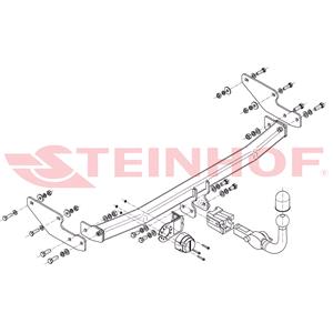 Tow Bars And Hitches, Steinhof Automatic Detachable Towbar (horizontal system) for Renault TWINGO, 2007 2013, Steinhof