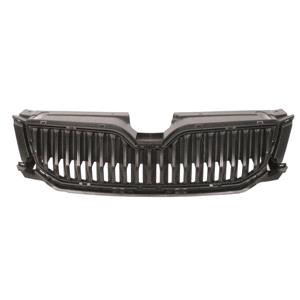 Grilles, Skoda OCTAVIA 2012 2017 (Centre) Front Bumper Grille, Satin Black, Supplied Without Trims, TUV Approved, 