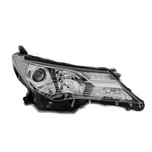 Lights, Right Headlamp (Halogen, Takes HB3 / HB3 Bulbs, With LED Daytime Running Light, Black Bezel, Supplied Without Motor) for Toyota RAV 4 IV 2013 2016, 