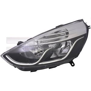 Lights, Left Headlamp (Halogen, Takes H1 / H7 Bulbs, Dynamique Models, Supplied With Motor) for Renault CLIO IV 2013 on, 