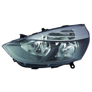 Lights, Left Headlamp (Halogen, Takes H1 / H7 Bulbs, Expression Models, Supplied With Motor) for Renault CLIO IV 2013 on, 