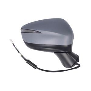 Wing Mirrors, Right Wing Mirror (electric, indicator, blind spot warning, primed cover) for Mazda CX 3, 2015 2022, 