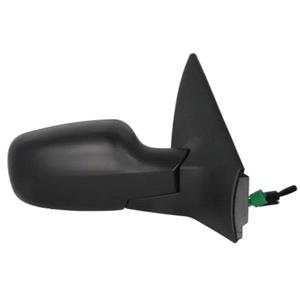 Wing Mirrors, Right Wing Mirror (manual, black cover, temp. sensor) for Renault MEGANE II, 2002 2008, 