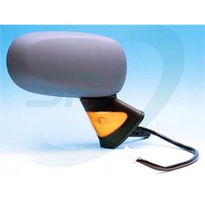 Wing Mirrors, Right Wing Mirror (electric, heated, amber indicator, primed cover) for RENAULT MODUS, 2004 2008, 