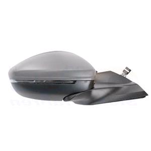 Wing Mirrors, Right Wing Mirror (electric, heated, primed cover, LED indicator, power folding, puddle lamp) for Peugeot 2008 II 2019 Onwards, 