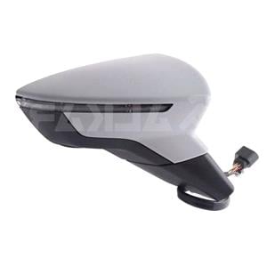 Wing Mirrors, Right Wing Mirror (electric, heated, indicator, primed cover, blind spot warning lamp, power folding) for Seat IBIZA 2017 Onwards, 