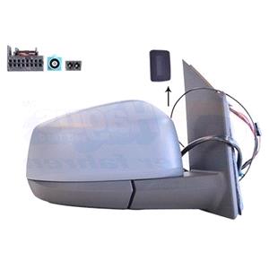 Wing Mirrors, Right Wing Mirror (electric, heated, power folding, primed cover, blind spot warning lamp, AM/FM aerial) for Volkswagen CADDY CALIFORNIA V Camper 2020 Onwards, 