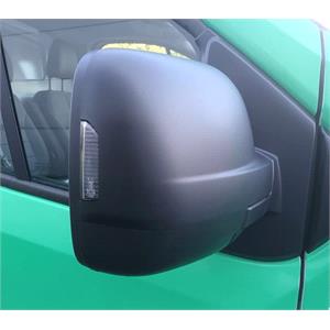 Wing Mirrors, Right Wing Mirror Cover (black, grained, with indicator cutout) for Renault TRAFIC III Platform/Chassis 2021 Onwards, 